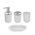 Modern Bathroom Essentials Set/Includes Toothbrush Holder, Waste Bin, Toilet Brush, Cup, Soap Dish and Soap Dispenser