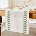 Embroidered Willow Leaf Table Runner — alternate view