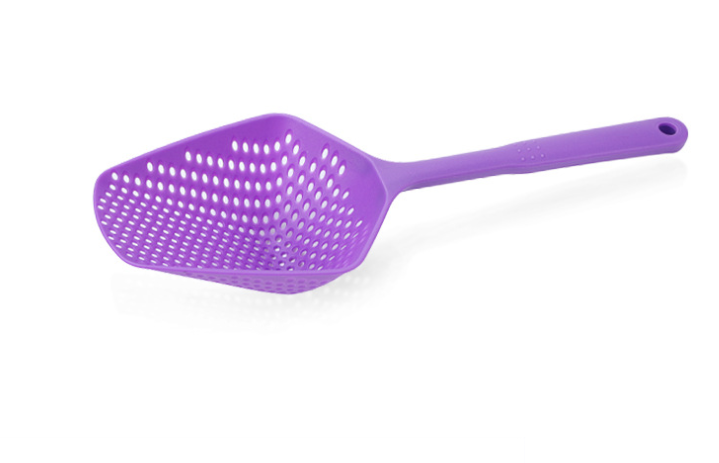 Multi-function kitchen spatula with built-in strainer — view 8