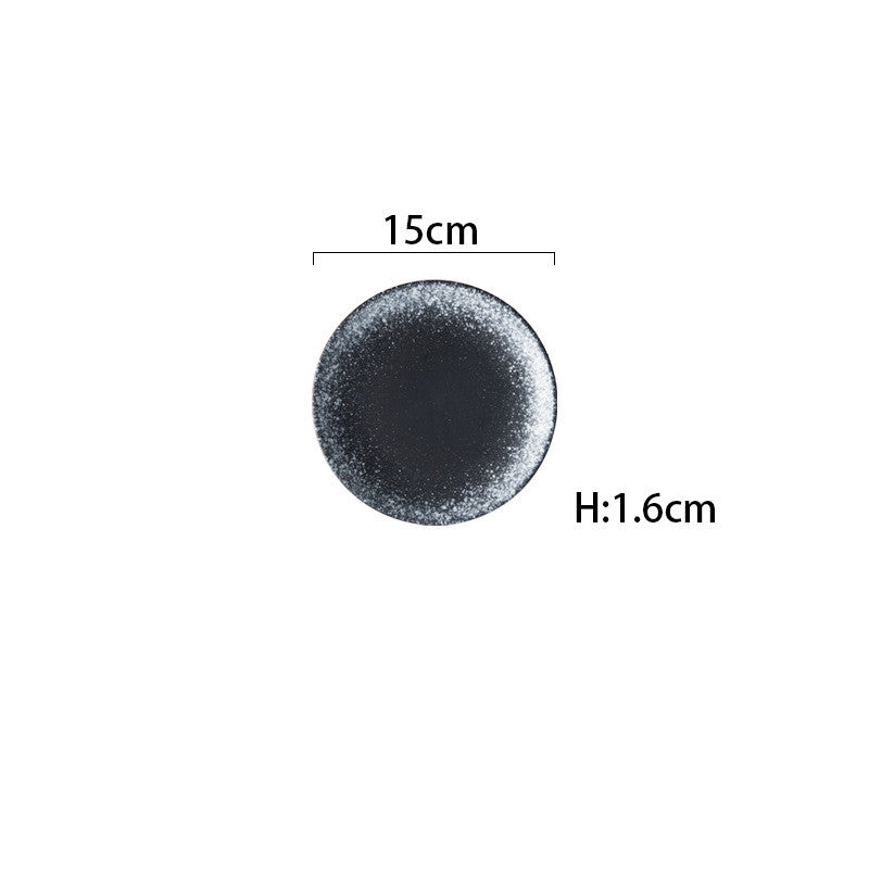 Japanese-style glazed ceramic shallow plate in artisanal finish — view 9