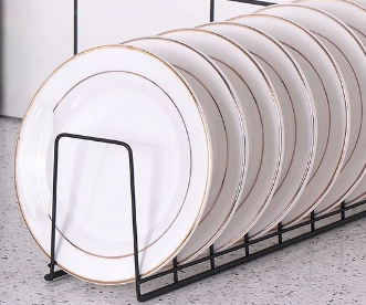Minimalist stainless steel dish rack on kitchen counter — view 6