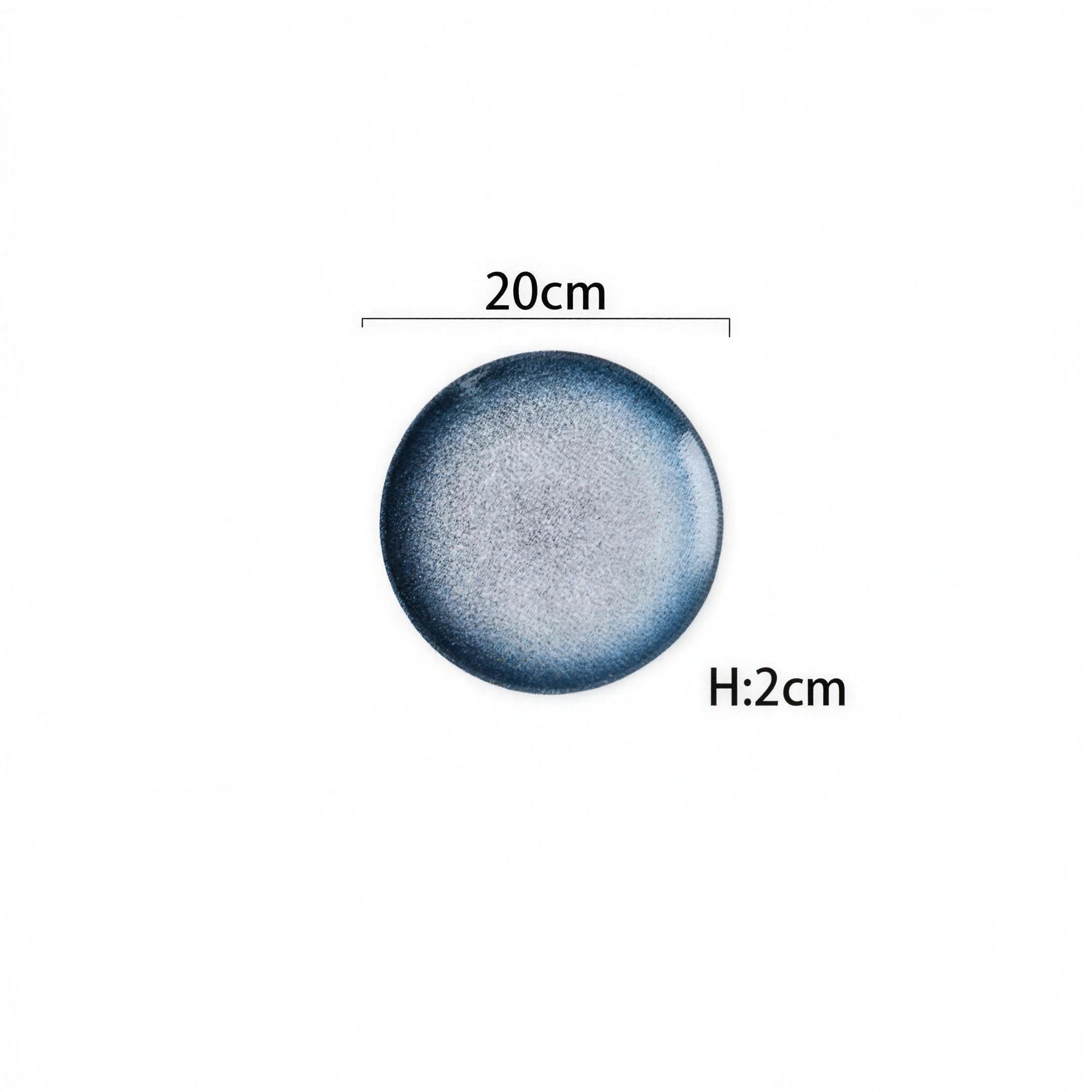 Japanese-style glazed ceramic shallow plate in artisanal finish — alternate view
