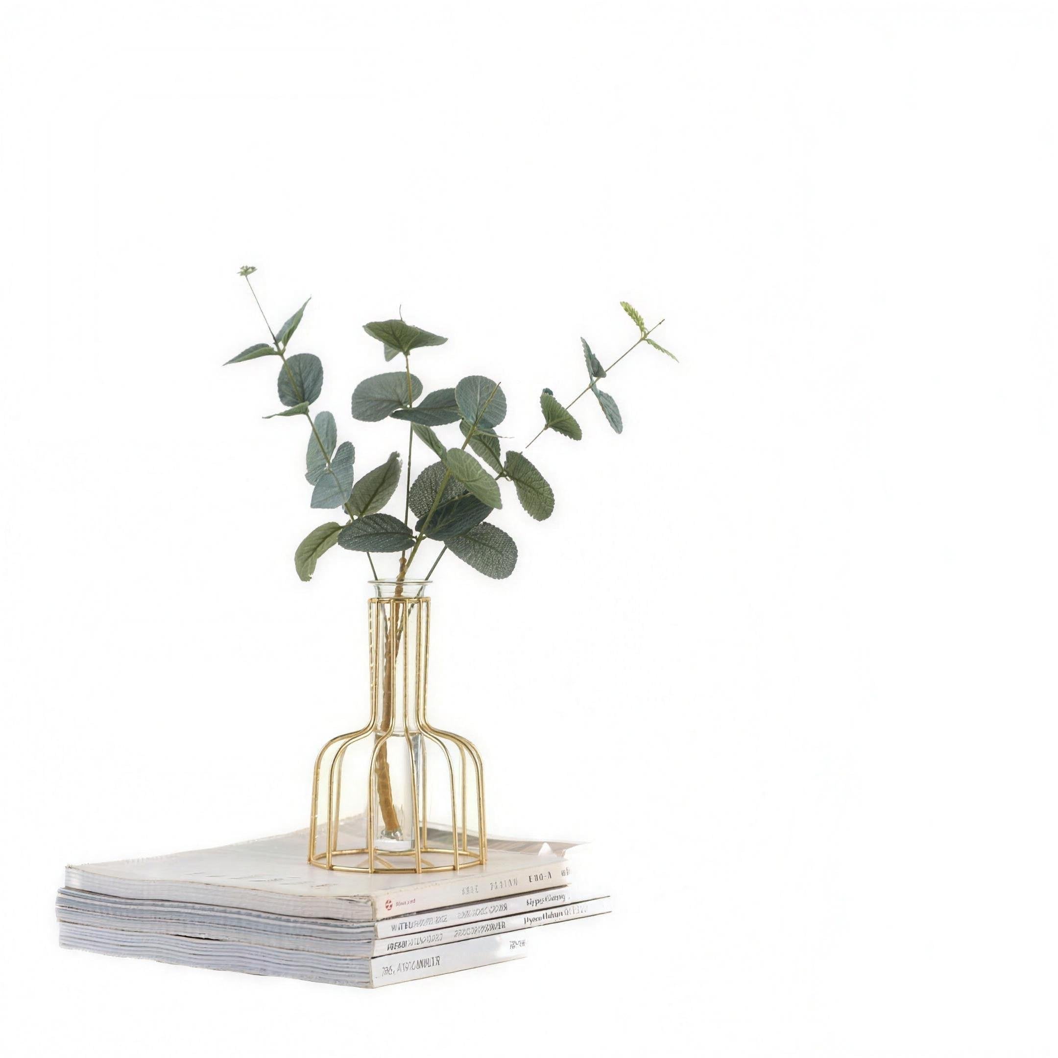 Geometric Iron Bud Vase